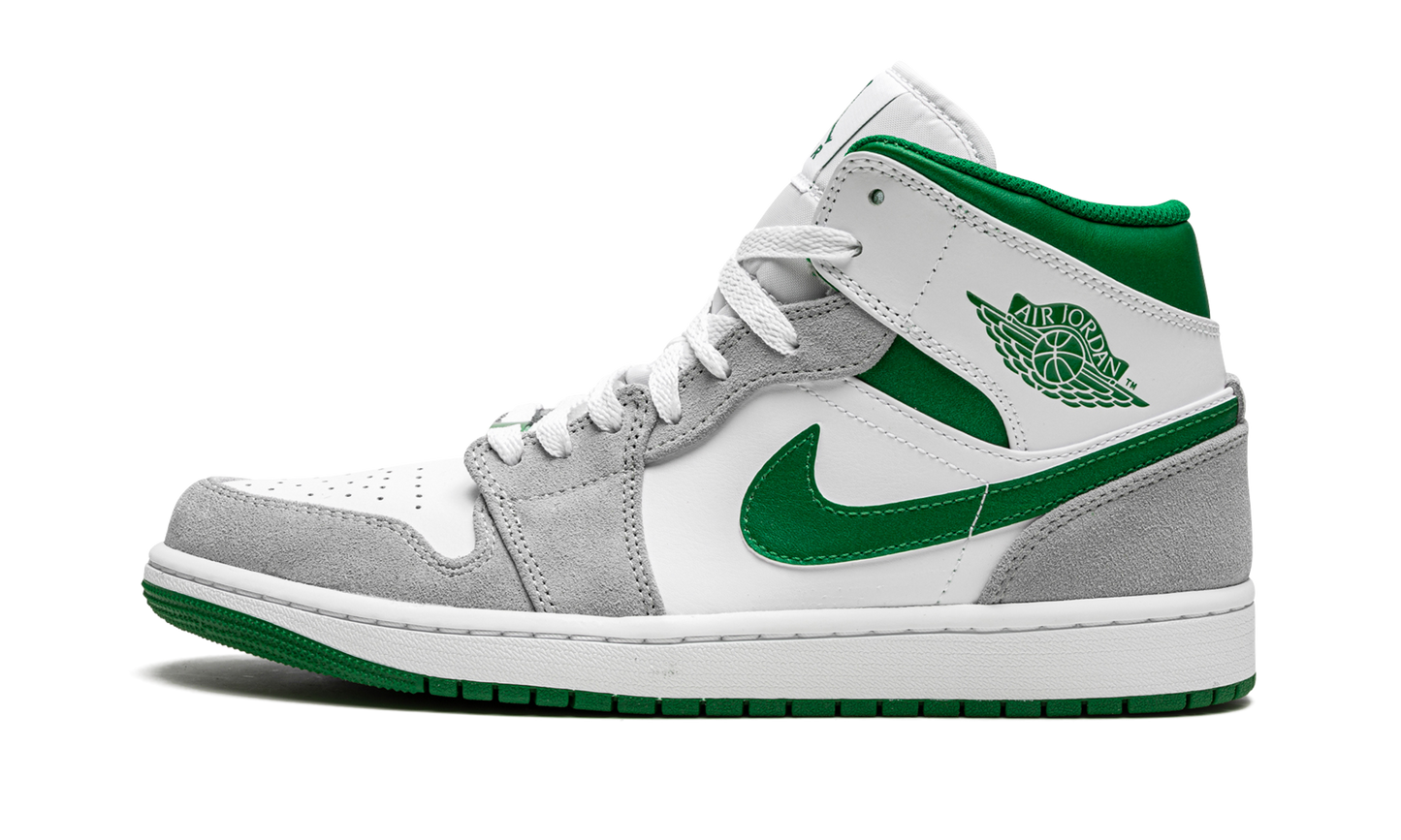 Air Jordan 1 Mid SE  Grey / Pine Green / White